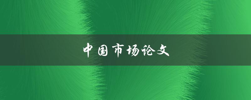 中国市场论文(如何抓住机遇与应对挑战)